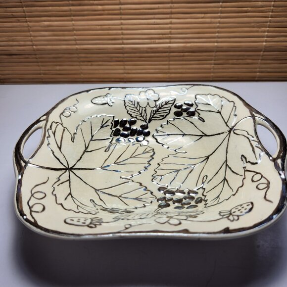 Wedgwood Etruria England Candy Dish Bowl Plate Hand Painted Gold Lustre - Picture 7 of 8